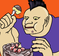 �`���R���[�g�P�[�L���z�[���ŐH�ׂ��Ⴄ�I